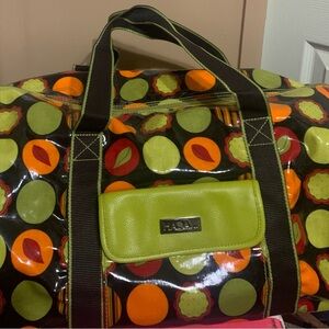 Hadaki Vibrant Polka Dot Lug around Pad Duffle Bag